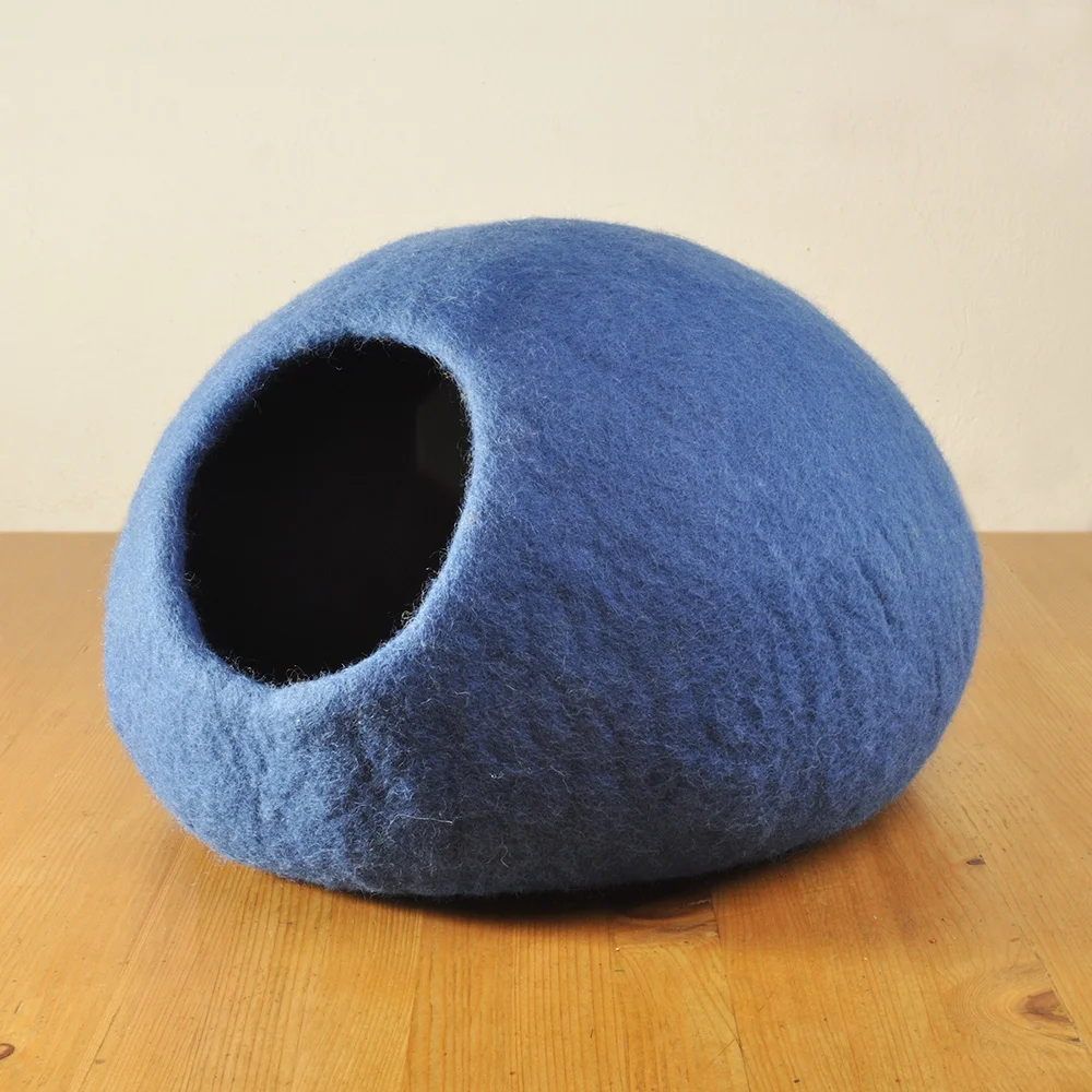 Kulatý pelíšek středně modrý - Obrázek 2