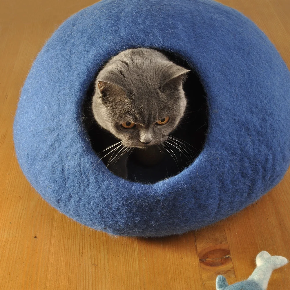 Kulatý pelíšek středně modrý - Obrázek 6