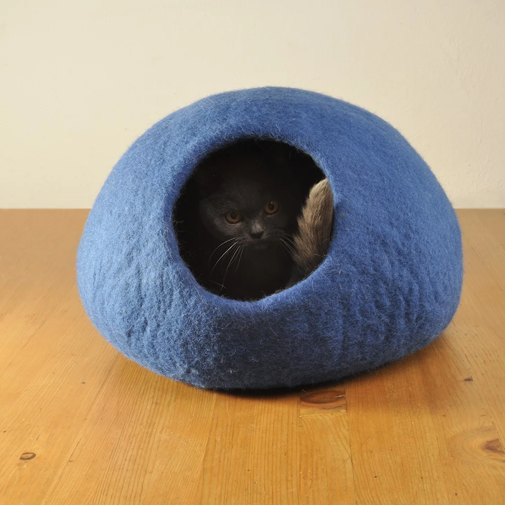 Kulatý pelíšek středně modrý - Obrázek 5