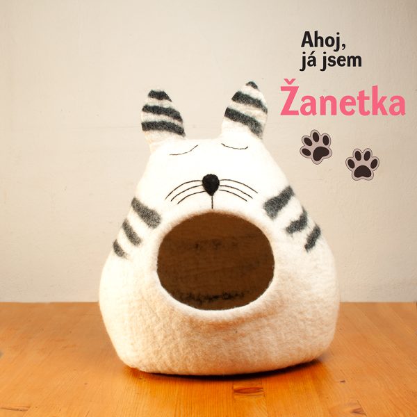 Oválný pelíšek "Face" bílý - Žanetka