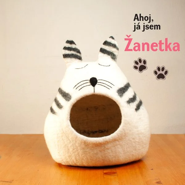 Oválný pelíšek "Face" bílý - Žanetka