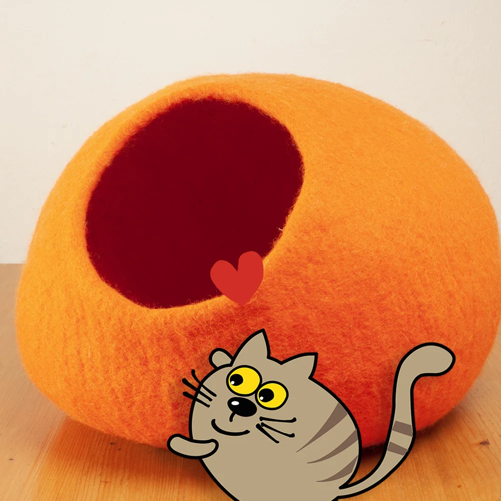 Pelisek_oranzovy_Houmik Bed_orange_Houmik